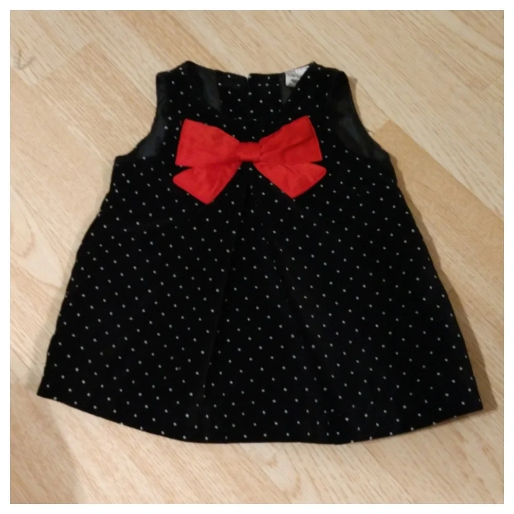 Red Bow Polka Dot Dress